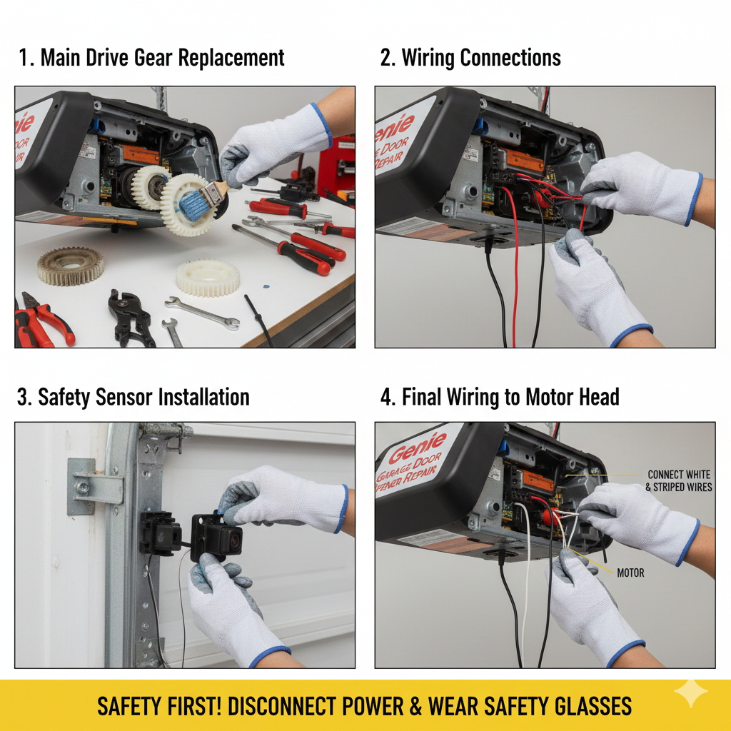 How to Install Replacement Parts :genie garage door opener 