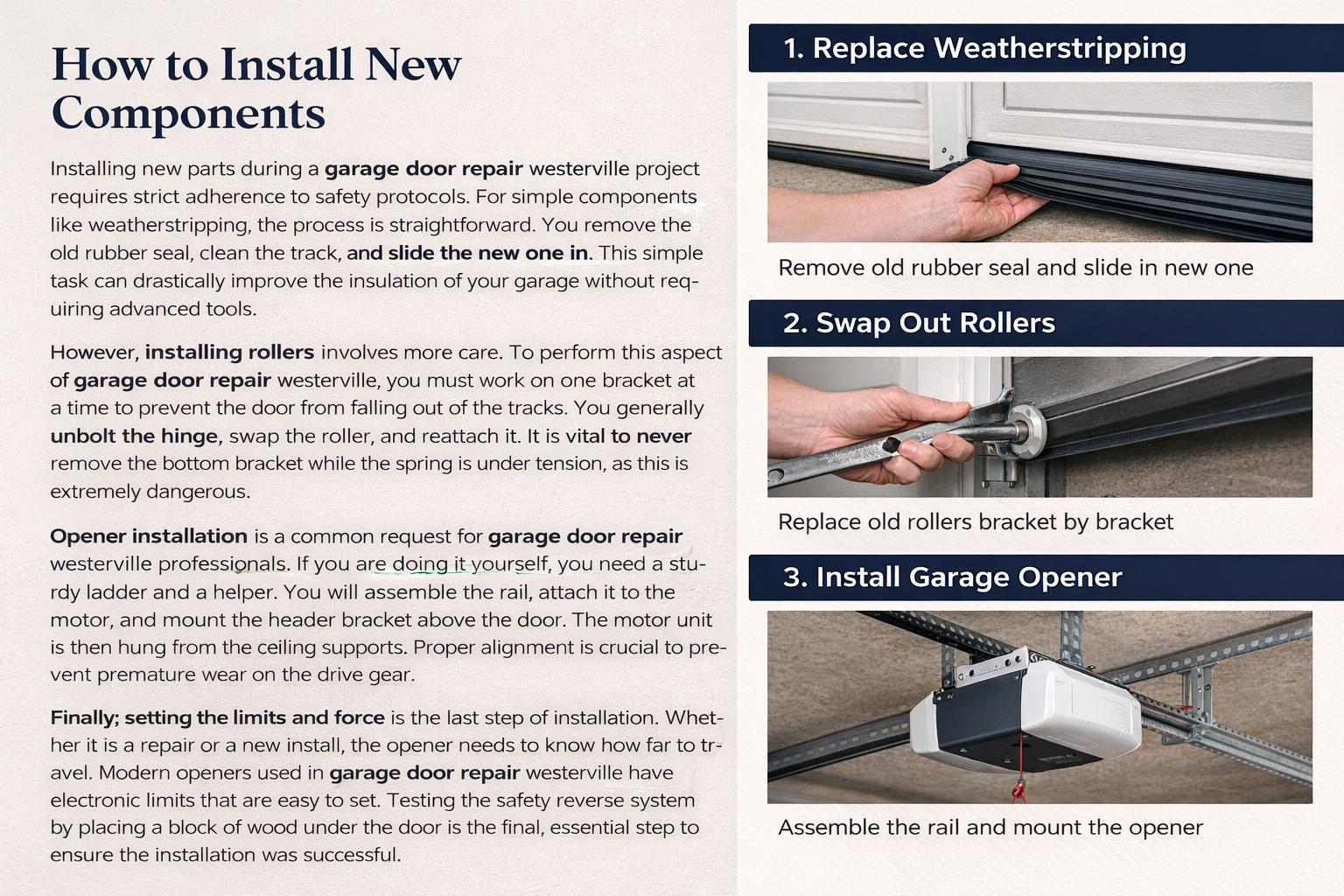 How to Install garage door repair westerville
