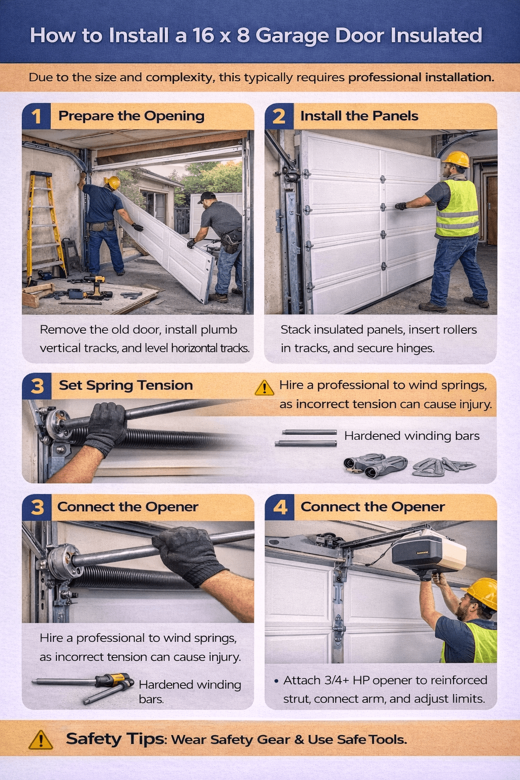How to Install a 16 x 8 Garage Door Insulated
