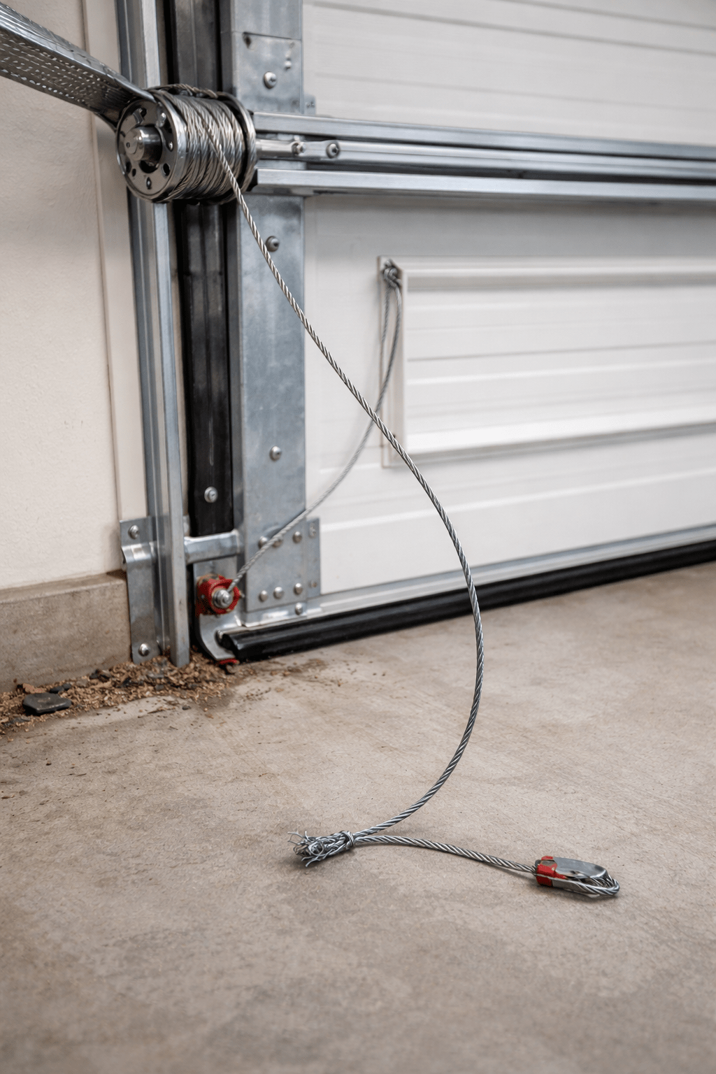 broken garage door cable