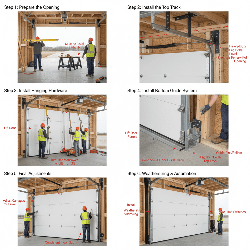 How to Install a slide garage door