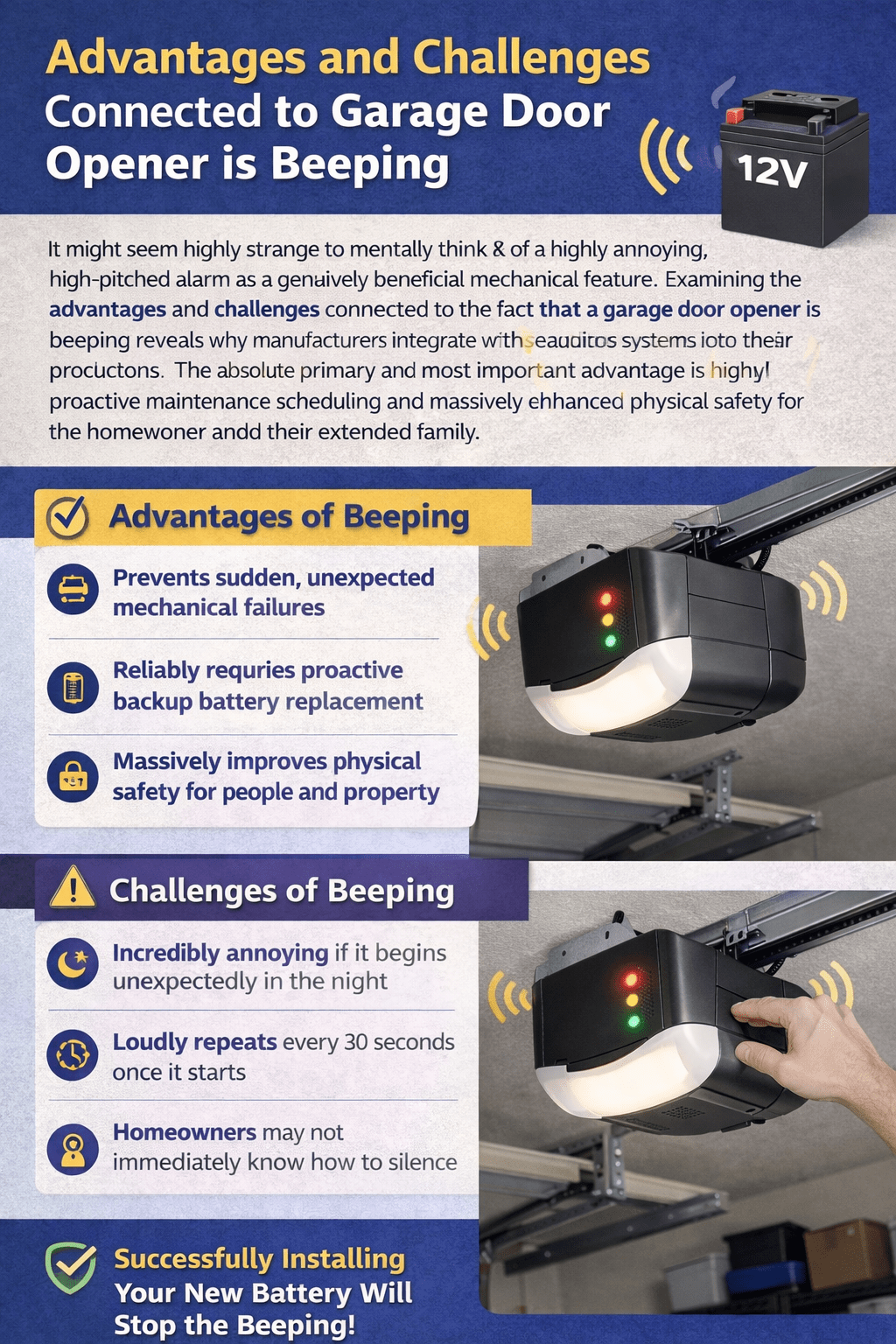 Advantages and challenges connected to garage door opener is beeping
