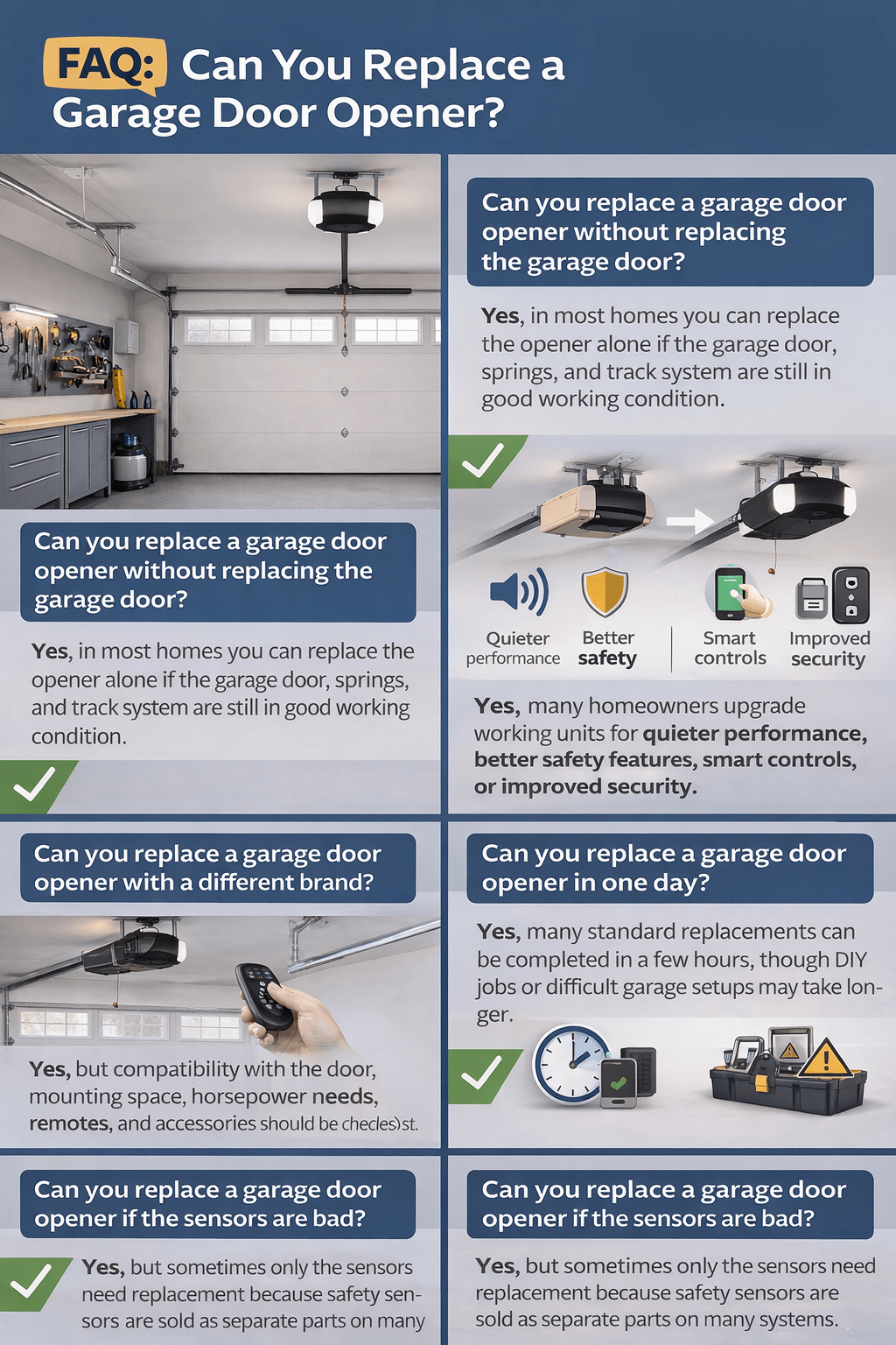 FAQ : Can you replace a garage door opener