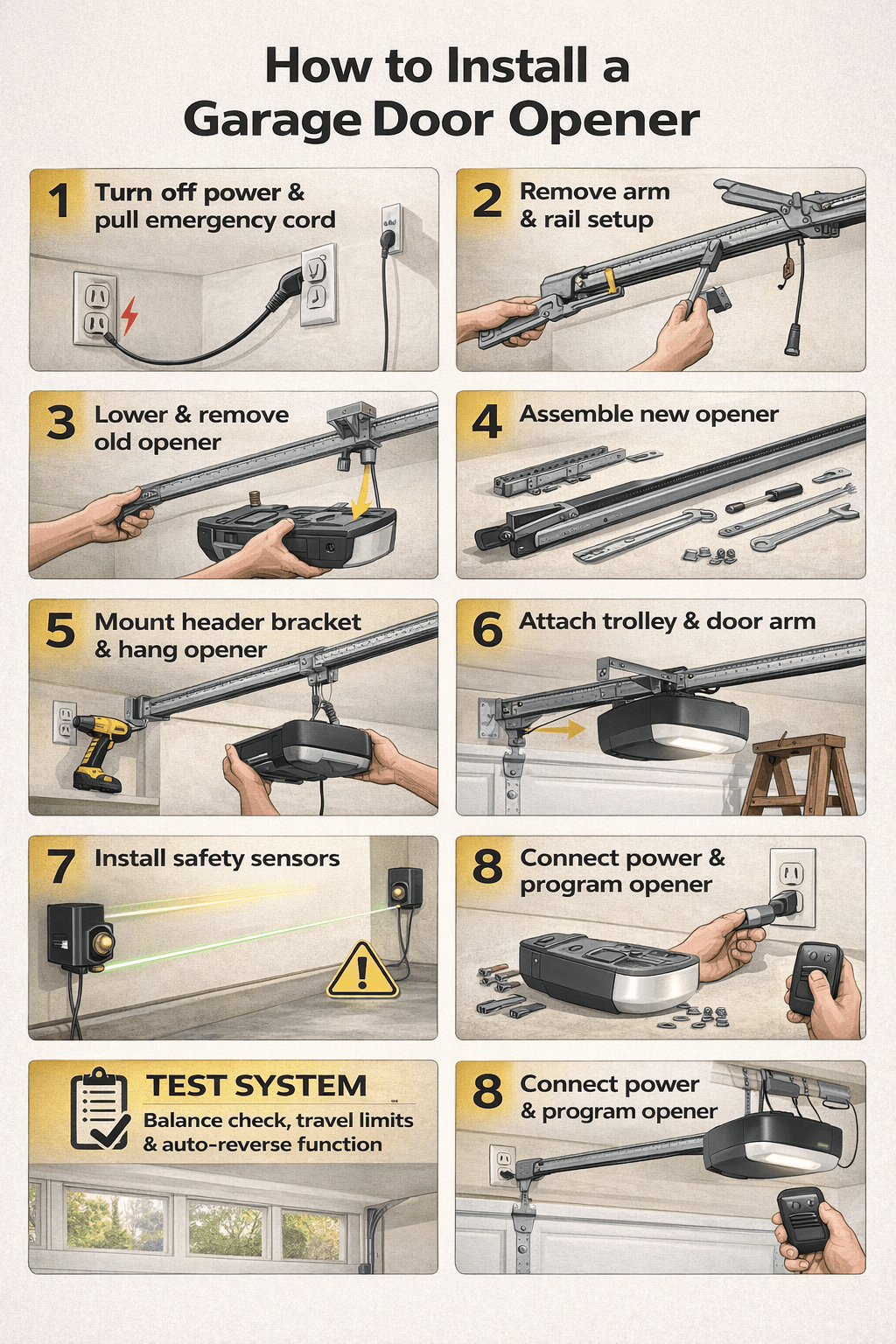 How to install can you replace a garage door opener (2)