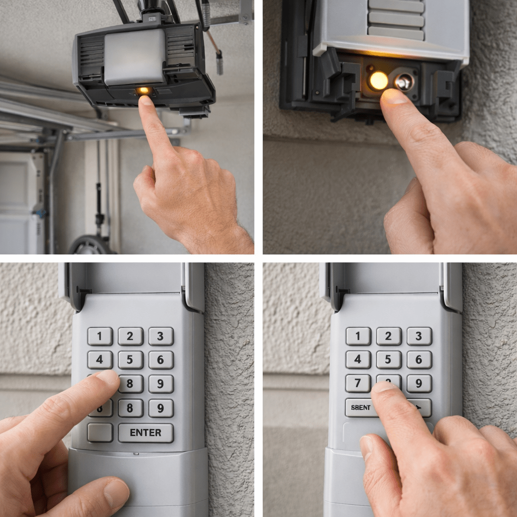 What is the process for how do you change code on garage door keypad