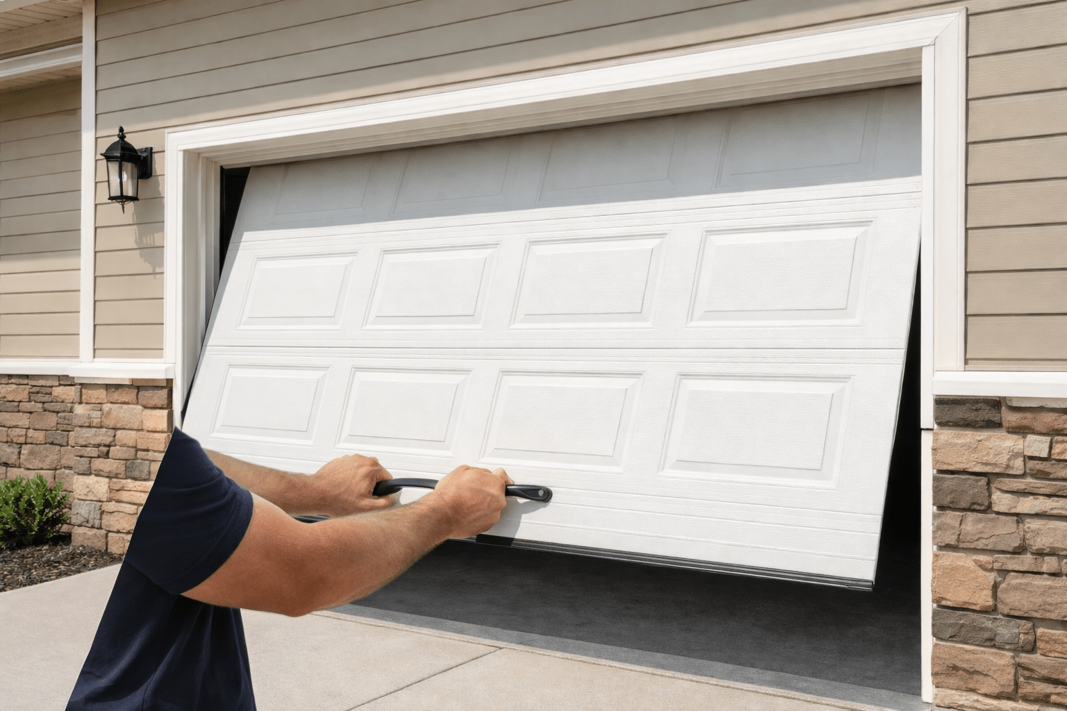 manually open garage door from outside