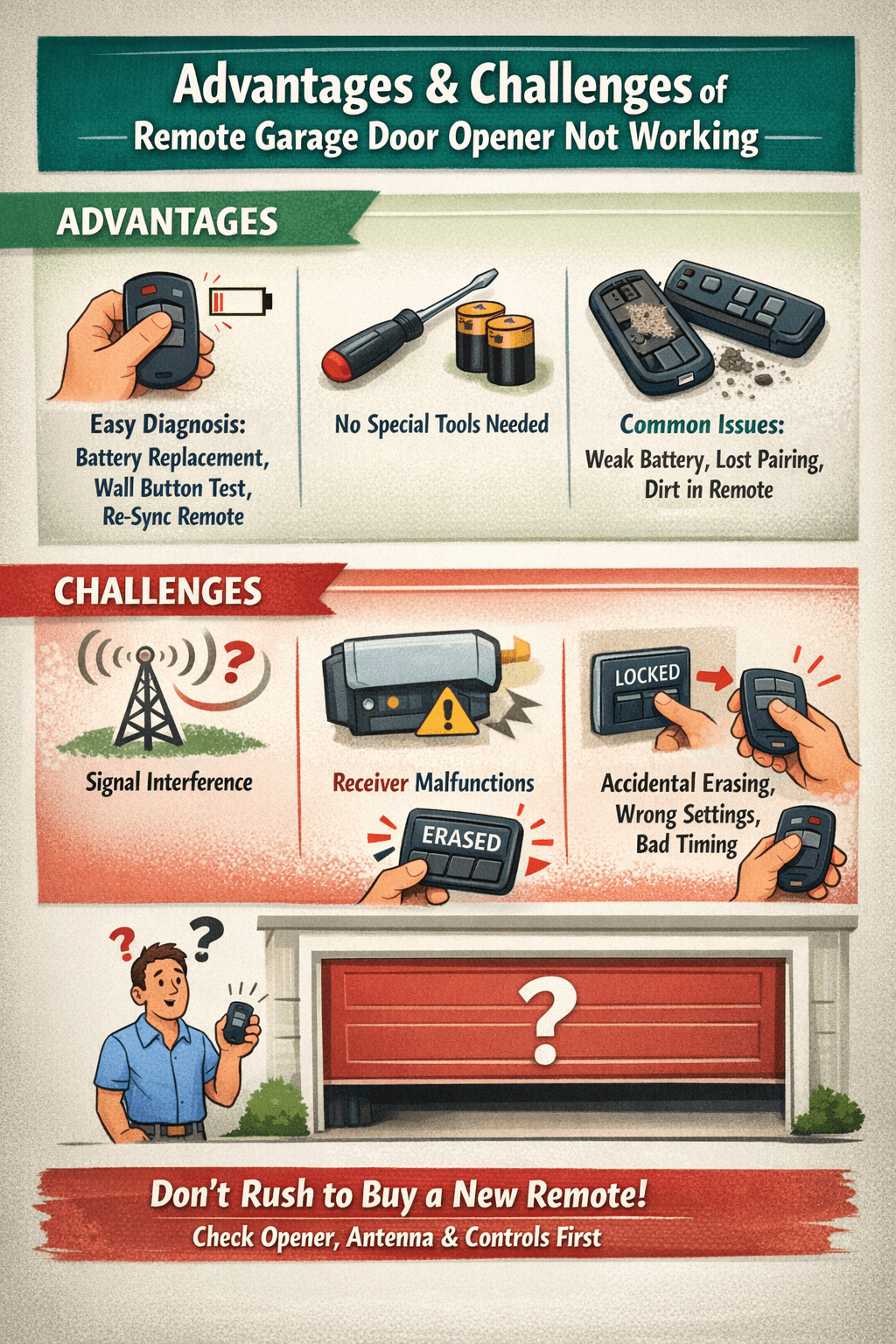 Advantages And Challenges remote garage door opener not working